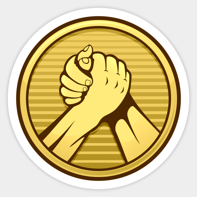Arm Wrestling Gold Sticker by sifis